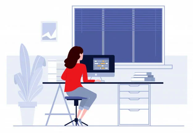 2020 Evden Çalışmak İçin En İyi 10 İpucu 2 – workplace office business woman working computer her desk 141192 6
