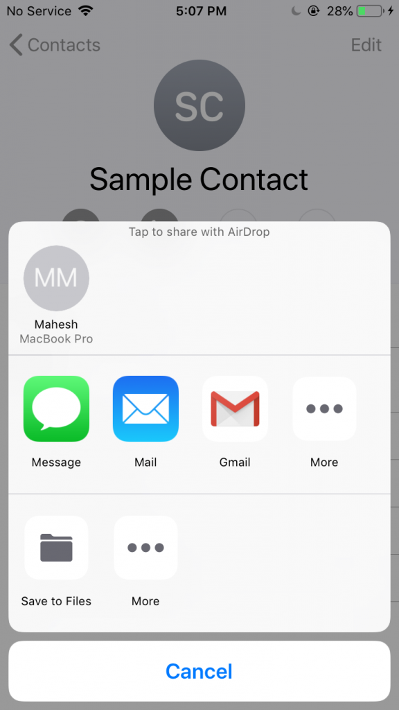 Kişileri iPhone'dan Android'e aktarmanın 4 yolu 7 – email contact